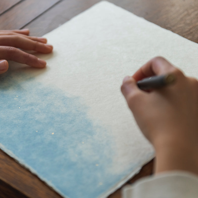 Natural Indigo w/ Gold Flakes (Extra-thick)