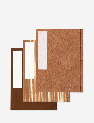 Wacho Persimmon-dyed Stitched Notebook (3 Covers)