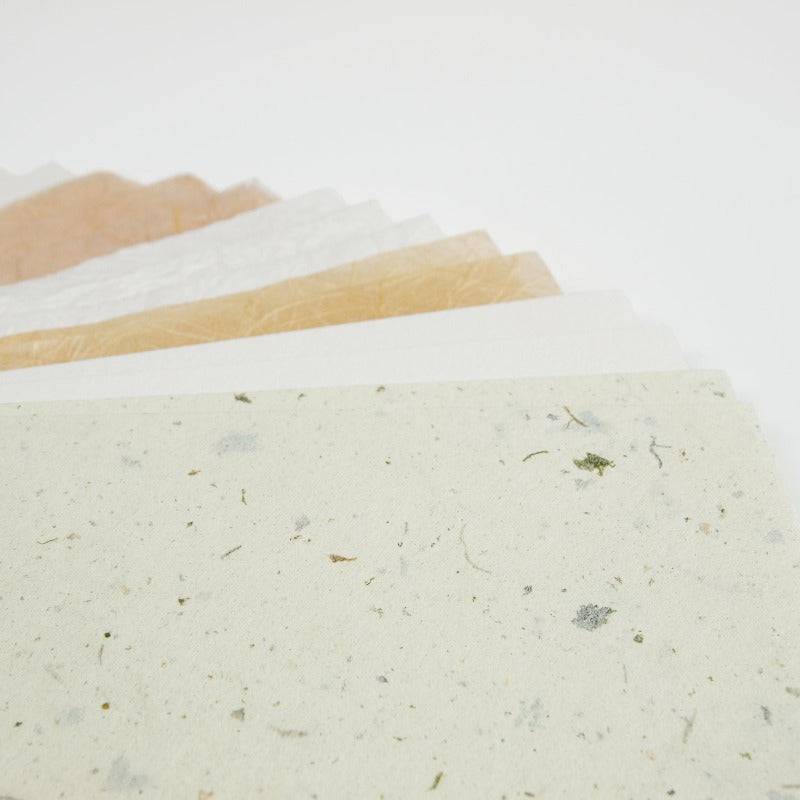 'Urushi' Paper Boxes w/ Mixed Washi (Floral & Basketweave) - awagami factory