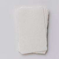 Handmade Tesuki Art Cards - Thick White (Set of 5) - awagami factory