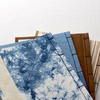 Wacho Hand-dyed Persimmon Notebook - Crinkle Texture - awagami factory