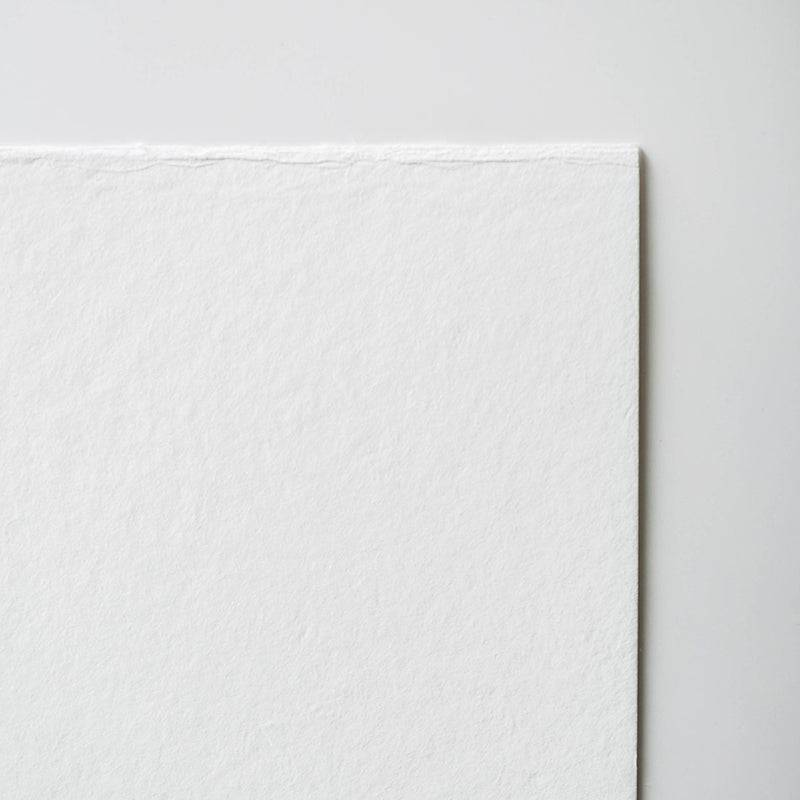 Bizan Handmade Thick 300gsm White (Deckle Edges) - awagami factory