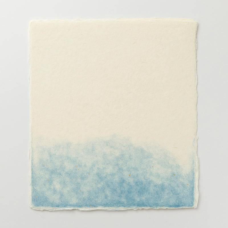 Hand-Dyed Thick Indigo & Gold Shikishi - awagami factory