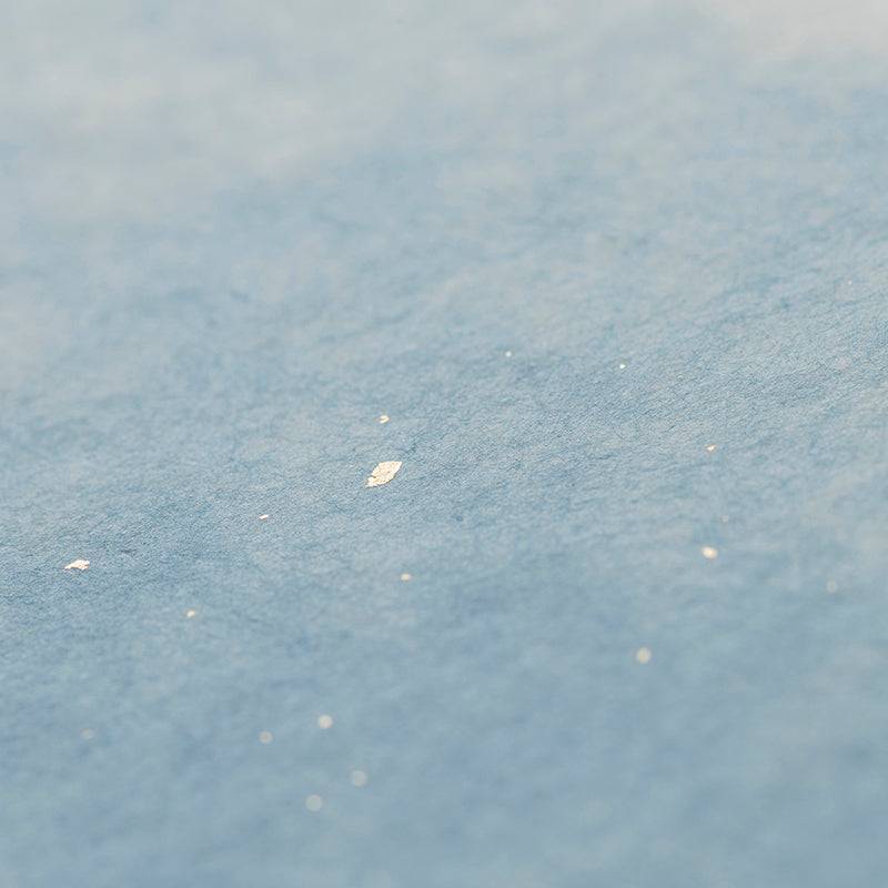 Hand-Dyed Thick Indigo & Gold Shikishi - awagami factory