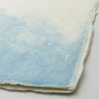 Hand-Dyed Thick Indigo & Gold Shikishi - awagami factory