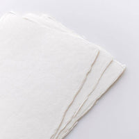 Handmade Tesuki Art Cards - Thick White (Set of 5) - awagami factory