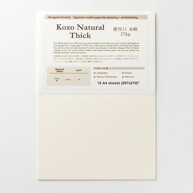 Fine Art Paper Pack (15sheets) Kozo Thick 45gsm - awagami factory