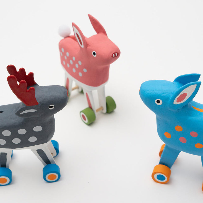 * NEW Handmade Paper Deer Folk Toys