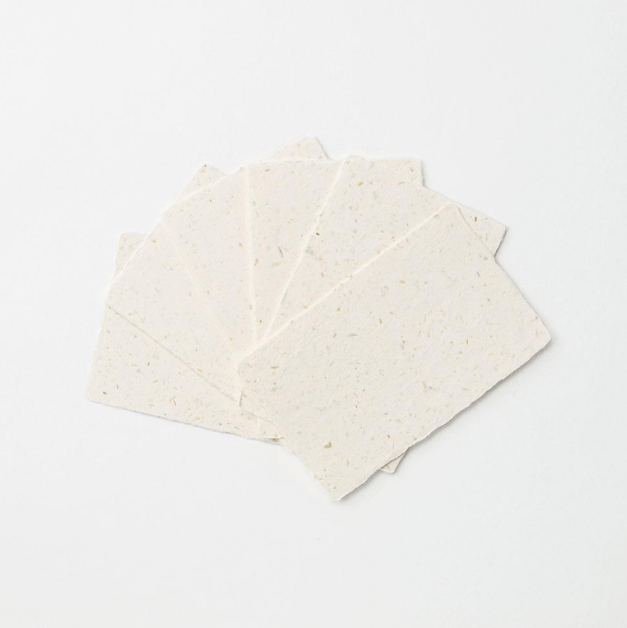 Handmade Thick Cards w/ Wood Bits (100 pcs.) - awagami factory