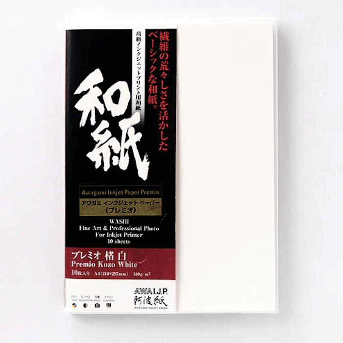 Premio Kozo 180gsm White (East-meets-West) - awagami factory