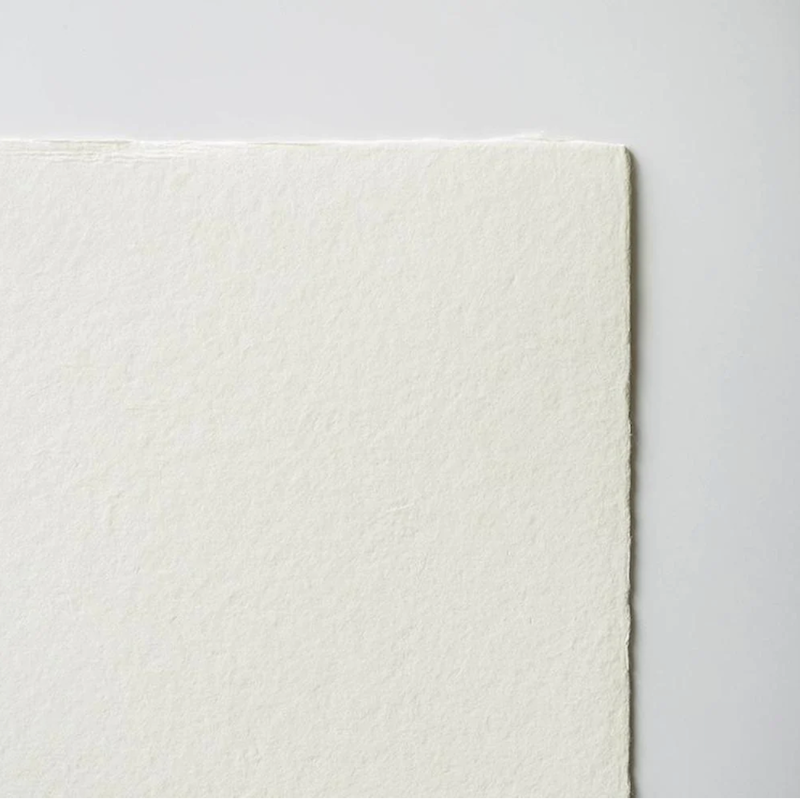 Bizan Handmade Medium 200gsm White (Deckle Edges) - awagami factory