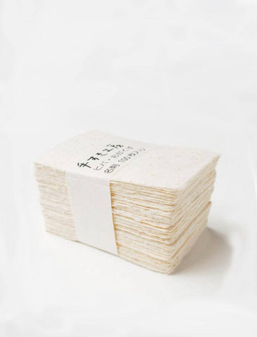 Handmade Thick Cards w/ Wood Bits (100 pcs.) - awagami factory