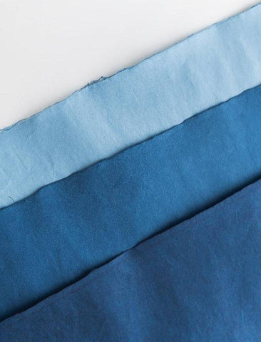 Hand-Dyed Indigo Papers - awagami factory