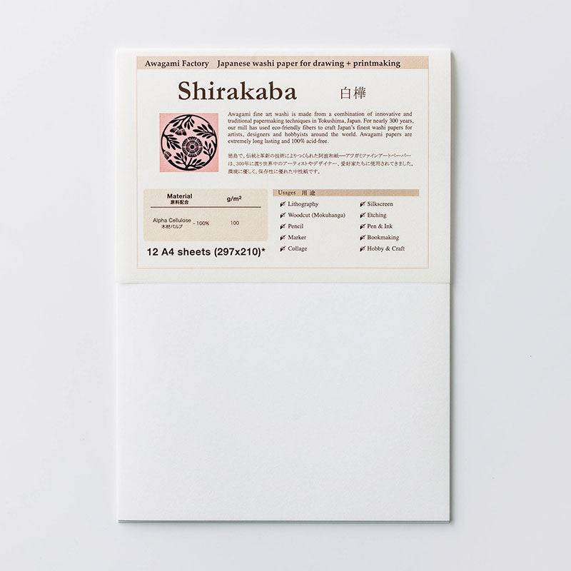 Fine Art Paper Pack (12 Sheets) - Shirakaba 100gsm - awagami factory