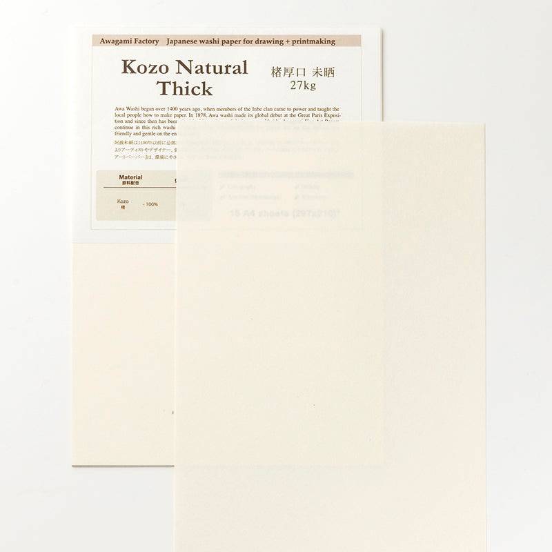 Fine Art Paper Pack (15sheets) Kozo Thick 45gsm - awagami factory