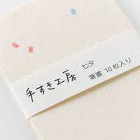Handmade Thick Postcards - Tanabata Confetti (Set of 10) - awagami factory